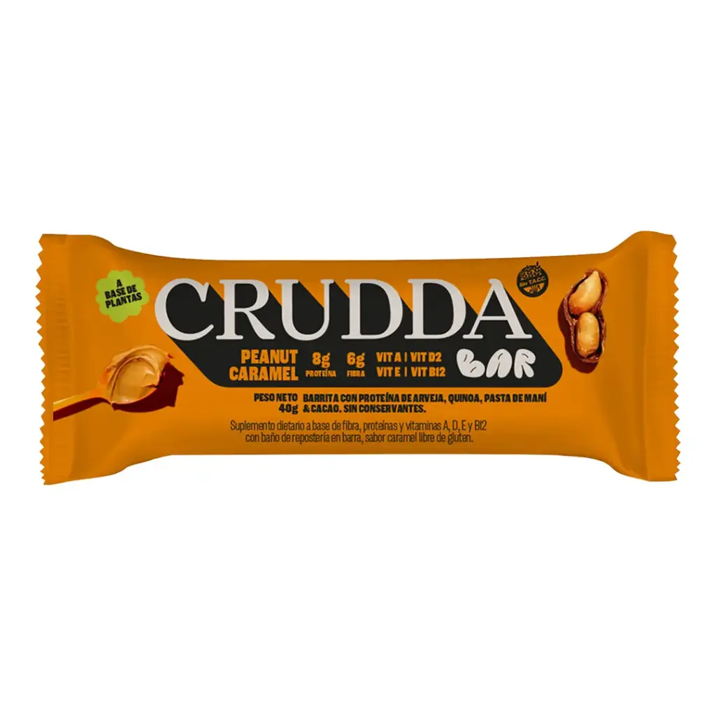 CRUDDA BAR CARAMEL 10 Unid x 40G MARRON    