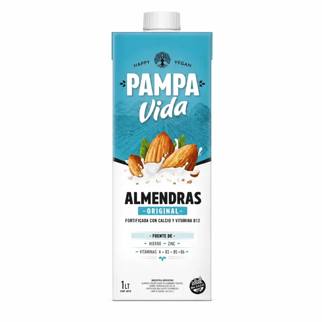 LECHE DE ALMENDRAS PAMPA VIDA ORIGINAL  X LT