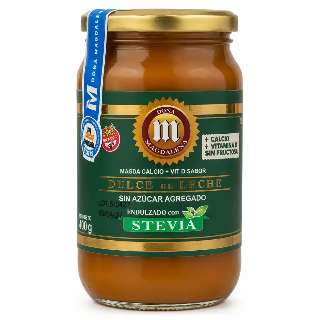 DULCE DE LECHE DOÑA MAGD S/FRUCTUOSA C STEVIA x 400GR Verde