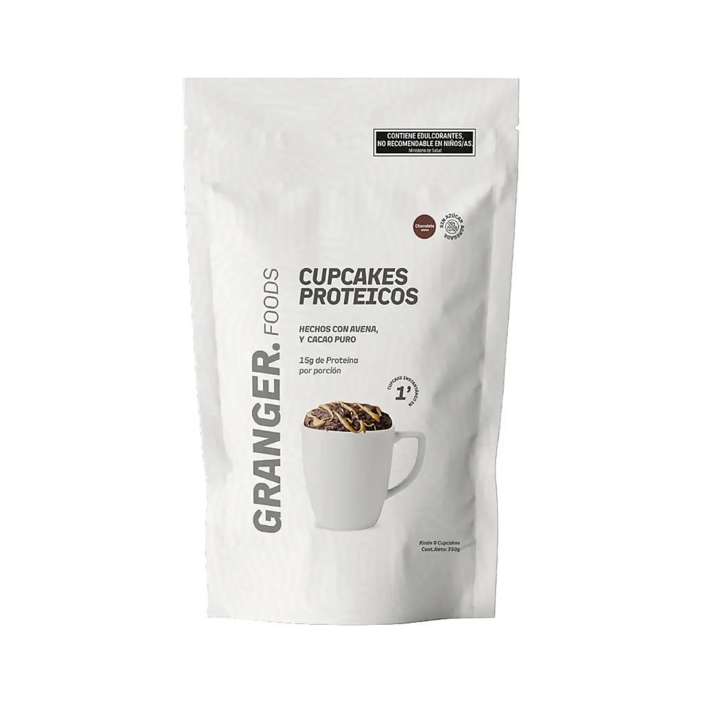 CUPCAKE PROTEICO CHOCOLATE "GRANGER" x 360G 