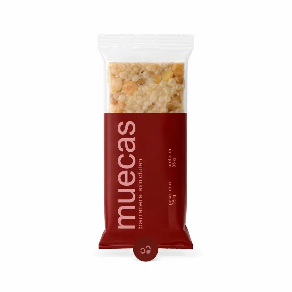BARRA "MUECAS" MANZANA NUECES Y ARANDANOS 16 UN x 45g  Rojo