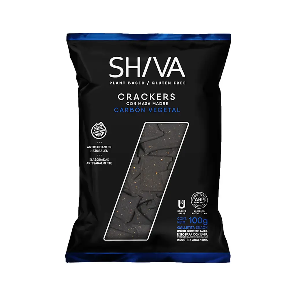 CRACKERS DE MIX DE CARBON VEGETAL "SHIVA" x 100G 