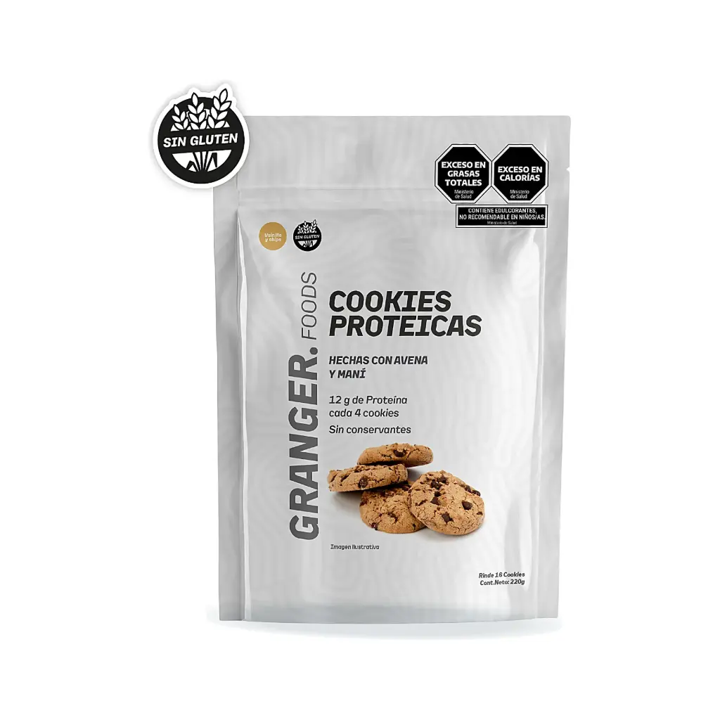 COOKIES PROTEICA VAINILLA CHIPS "GRANGER" X 220