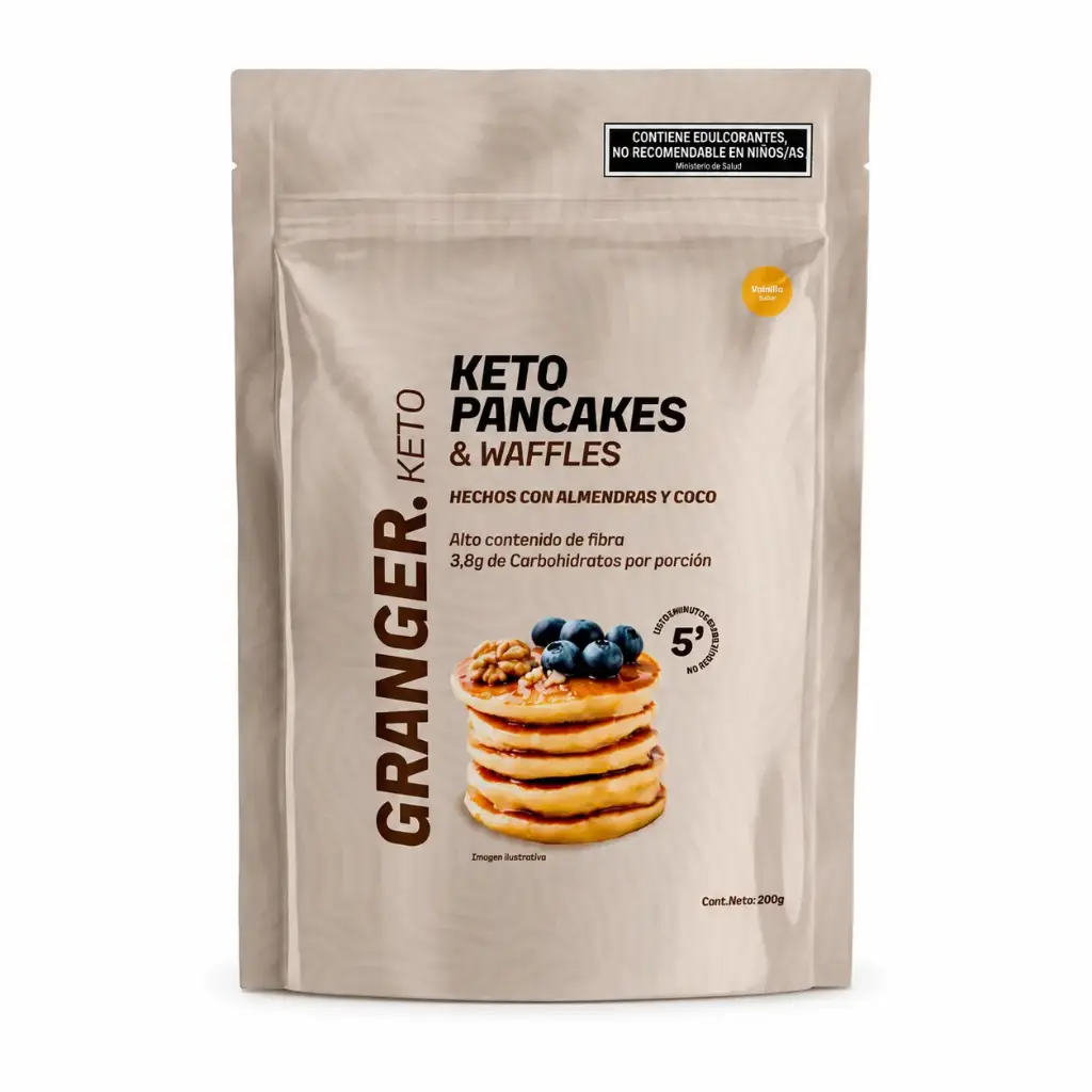 KETO WAFLE PANCAKES "GRANGER" VAINILLA X 200G