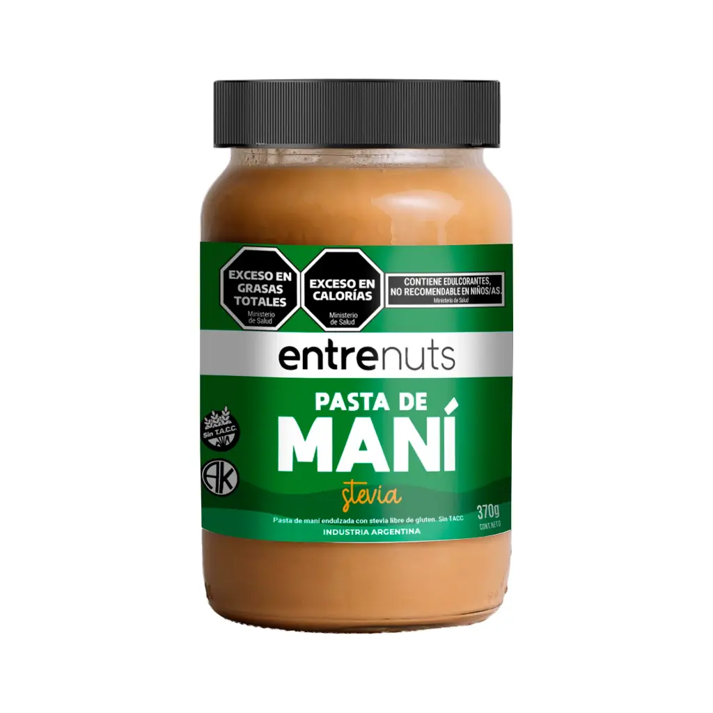 PASTA DE MANI CON STEVIA "ENTRENUTS" X 370cc